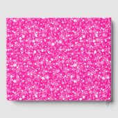 Warm roze en wit glitter gastenboek (Achterkant)