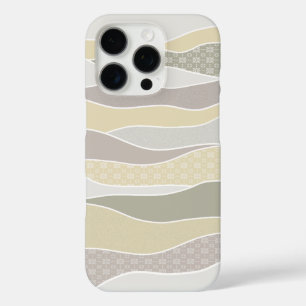 Warm roze geel groen gebogen streep Abstracte golf iPhone 16 Pro Hoesje