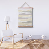 Warm roze geel groen gebogen streep Abstracte golf Hangend Wandkleed