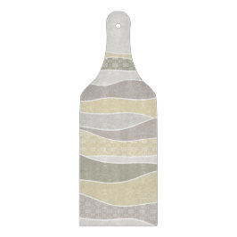 Warm roze geel groen gebogen streep Abstracte golf Snijplank