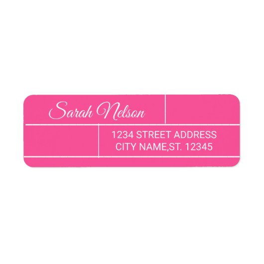 Warm roze, modern label (Voorkant)