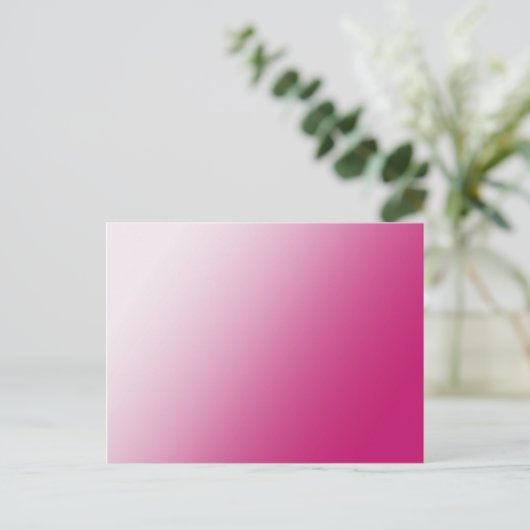 warm roze verloop Briefkaart (Staand voorkant)