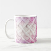 Warm roze witte Paarse letter N Koffiemok (Links)