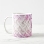 Warm roze witte Paarse letter W Koffiemok (Links)