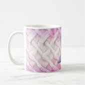Warm roze witte Paarse letter X Koffiemok (Links)