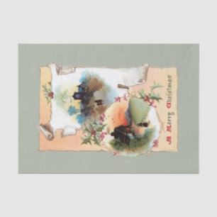 Warm Rustic Homesteads, Holly and Merry Kerstmis Tissuepapier