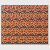 Warm Rusty Orange Roses Cadeaupapier (Vlak)