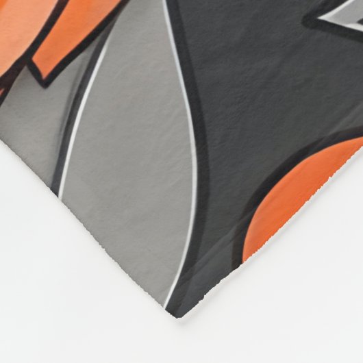 Warm Rusty Orange Roses Fleece Deken (Hoek)