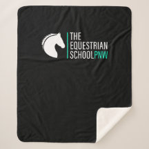 Warm Sherpa Blanket - White Logo