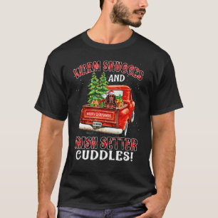 Warm Snuggles en Irish Setter Cuddles Truck Tree T-shirt