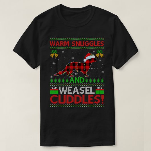 Warm Snuggles en Weasel Cuddles Ugly Weasel Chris T-shirt (Design voorkant)