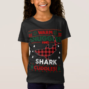 Warm Snuggles Shark Lovers mas Ugly Shark Christm T-shirt