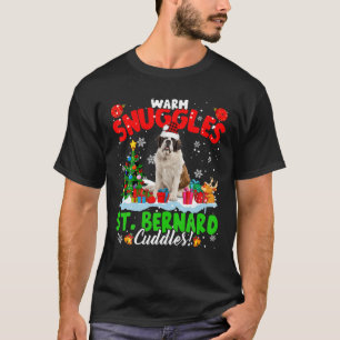Warm Snuggles St. Bernard Cuddles Pasboom Geplakt T-shirt