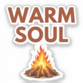 Warm Soul Minimal Flame Vinyl Sticker (Recto)
