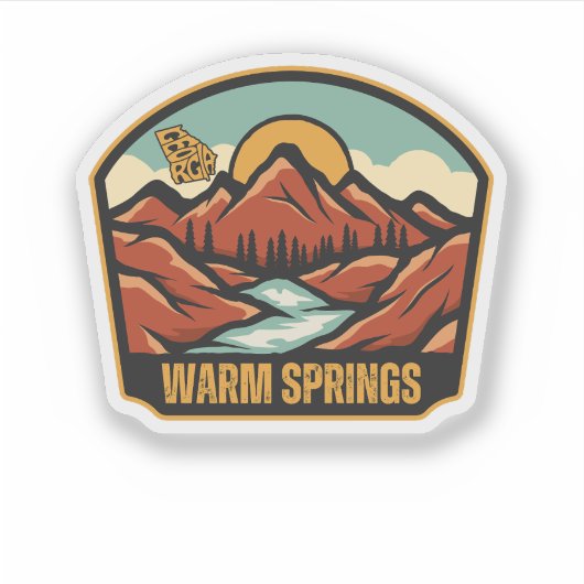 Warm Springs, Georgia Sticker (Voorkant)