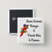 Warm Summer Breezes Parrot Button (Voorkant /achterkant)