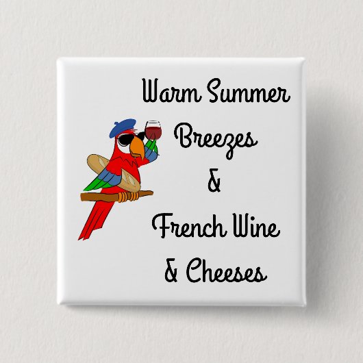 Warm Summer Breezes Parrot Button (Voorkant)