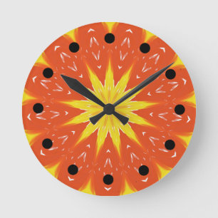 Warm Sun Coordinating Spa Wall Clock Ronde Klok