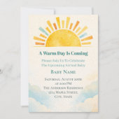 Warm Sunrise Baby Shower Theme Kaart (Voorkant)
