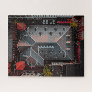 Warm Sunset on Market Roof Top in augustus Legpuzzel