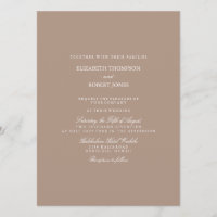 Warm Taupe Beige met White Wedding Detail