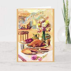 - Warm Thanksgiving wensen, Feestdagen Kaart