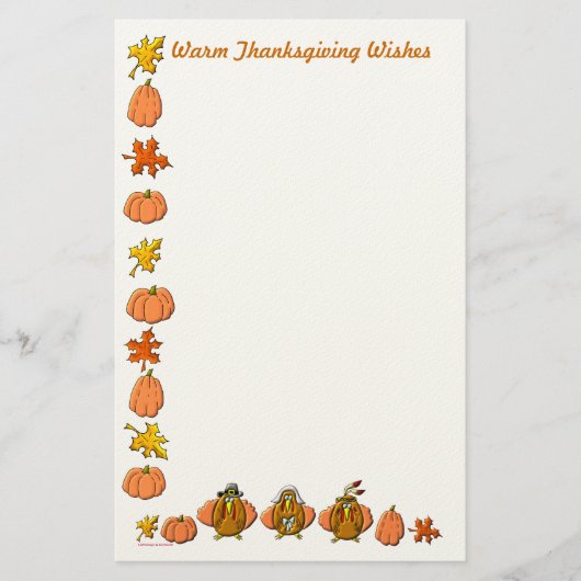 Warm Thanksgiving Wish Briefpapier (Voorkant)