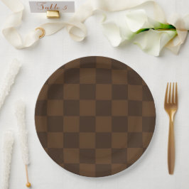 Warm Timeless Rich Brown and Dark Brown Earthy  Papieren Bordje