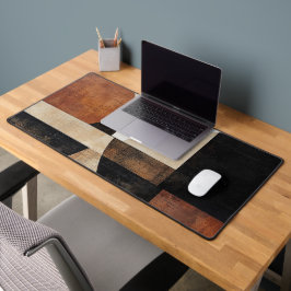 Warm-Toned geometrisch ontwerp voor rustieke stijl Bureaumat