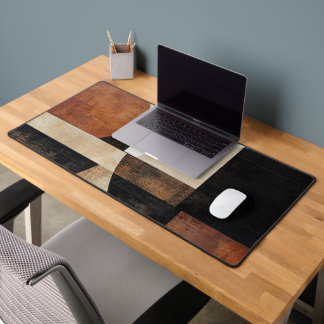 Warm-Toned geometrisch ontwerp voor rustieke stijl Bureaumat