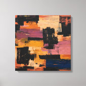 Warm Tones Abstract Geometric Expressionism Wall D Canvas Afdruk (Voorkant)