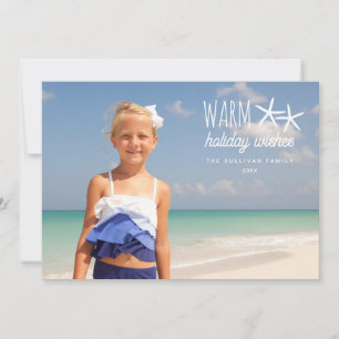 Warm vakantie wensen Kerstmis foto groet Feestdagenkaart