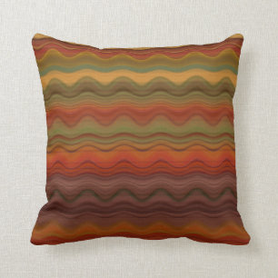 Warm-ventilatorkleuren met wielstripes kussen