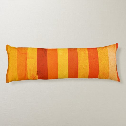 Warm verweerd Sinaasappel rode strepen Monogram Lichaamskussen (Achterkant)