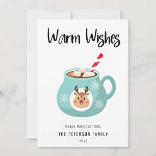 Warm Wasting met kerst Caca Mok Vat Holiday Card Feestdagenkaart