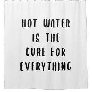 Warm water is de remedie voor alles douchegordijn