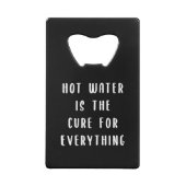 Warm water is de remedie voor alles kredietkaart flessenopener (Achterkant)