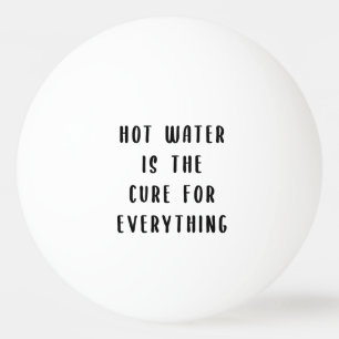 Warm water is de remedie voor alles pingpongballen