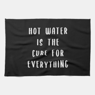 Warm water is de remedie voor alles theedoek
