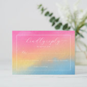 Warm Watercolor Gradient Invitation (Debout devant)
