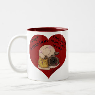 Warm, wazig gevoel! Hart Tweekleurige Koffiemok