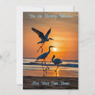 Warm Welcome Invitation Card – Elegant Custom Kaart