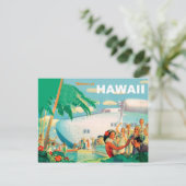 Warm welkom vanuit Hawaii,  vliegreizen Briefkaart (Staand voorkant)