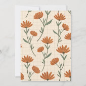 Warm Wildflower Baby Shower Kaart (Achterkant)