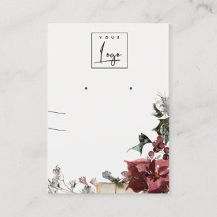 Warm Winter Festive Foliage Logo Earning Ketting Visitekaartje