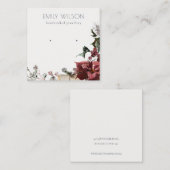 Warm Winter Festive Foliage Stud Earning Display Vierkante Visitekaartje (Voorkant / Achterkant)