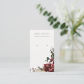 Warm Winter Festive Foliage Stud Earning Display Visitekaartje (Staand voorkant)