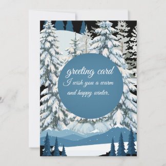 Warm Winter Groetkaart Cozy Elegant Ontwerp Kaart