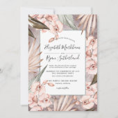 Warm Winter Orchid Wedding Invitation Kaart (Voorkant)