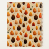 Warm winter pinecones patroon planner (Achterkant)